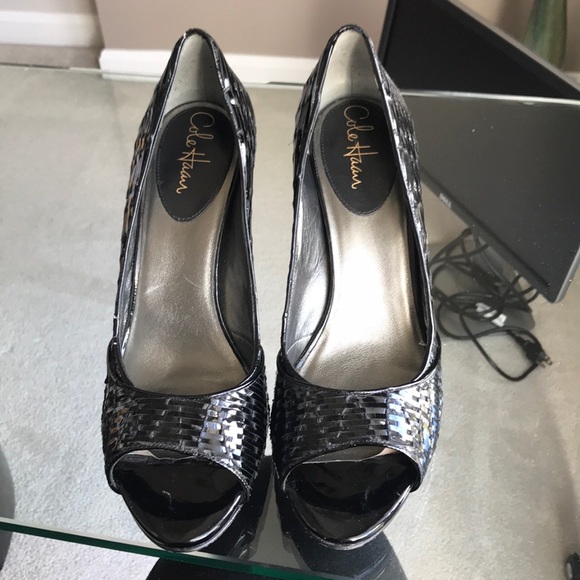 Colehaan tiana Air OT pump black patent with weave - Picture 6 of 6